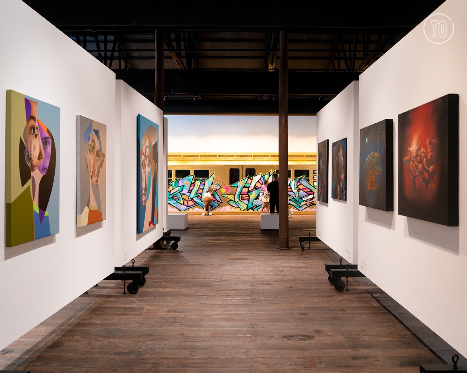 Aurum gallery interior with artworks on display