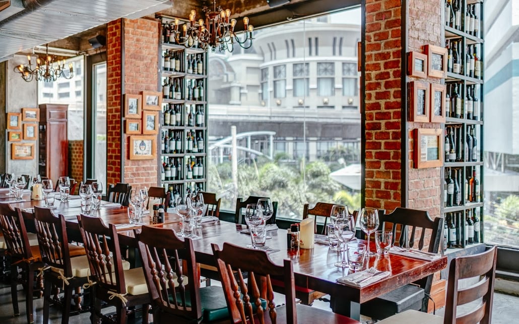 El Gaucho Soi 19 — dining room overlooking Sukhumvit