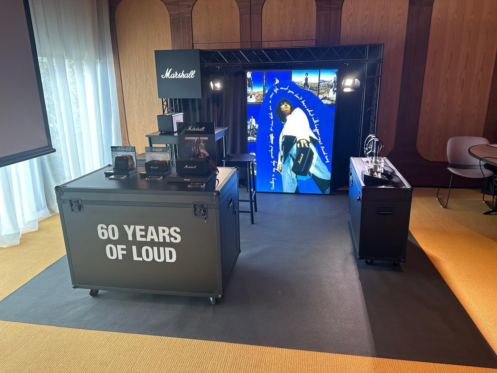 Marshall-branded activation from the event planning archive